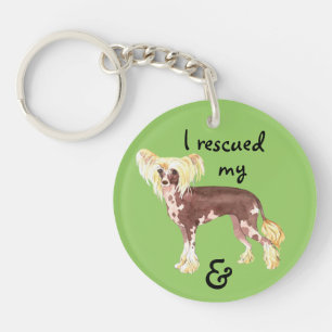 Rescue Chinese Crested Keychain