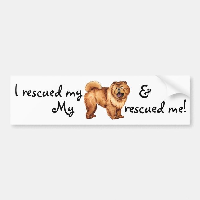 Rescue Chow Chow Bumper Sticker (Front)
