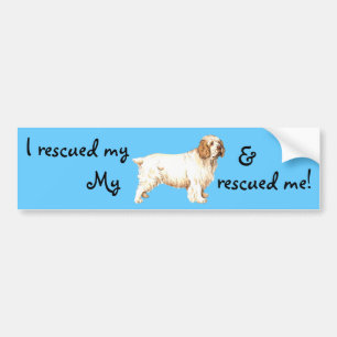 Rescue Clumber Spaniel Bumper Sticker