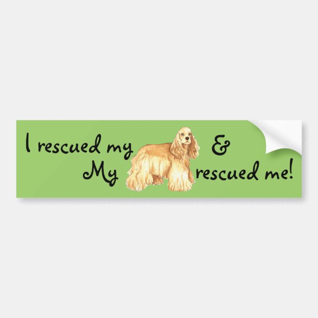 Rescue Cocker Spaniel Bumper Sticker (Front)