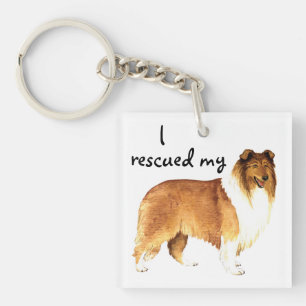 Rescue Collie Keychain