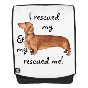 Rescue Dachshund Backpack