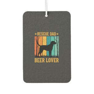 Rescue Dad Beer Lover Vintage Dog Air Freshener