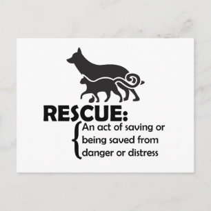 Rescue Definition Postcard