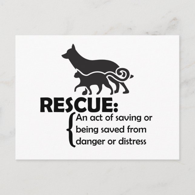 Rescue Definition Postcard (Front)