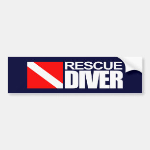 Rescue Diver 4 Bumpersticker Bumper Sticker