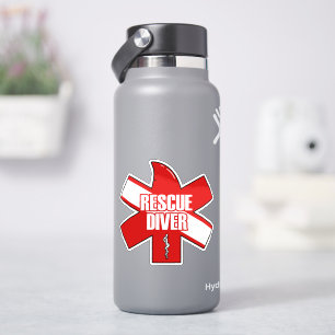 Rescue Diver Sticker, White Font