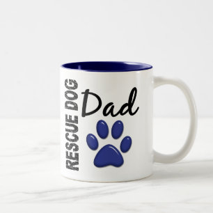 Rescue Dog Dad 2 Two-Tone Coffee Mug
