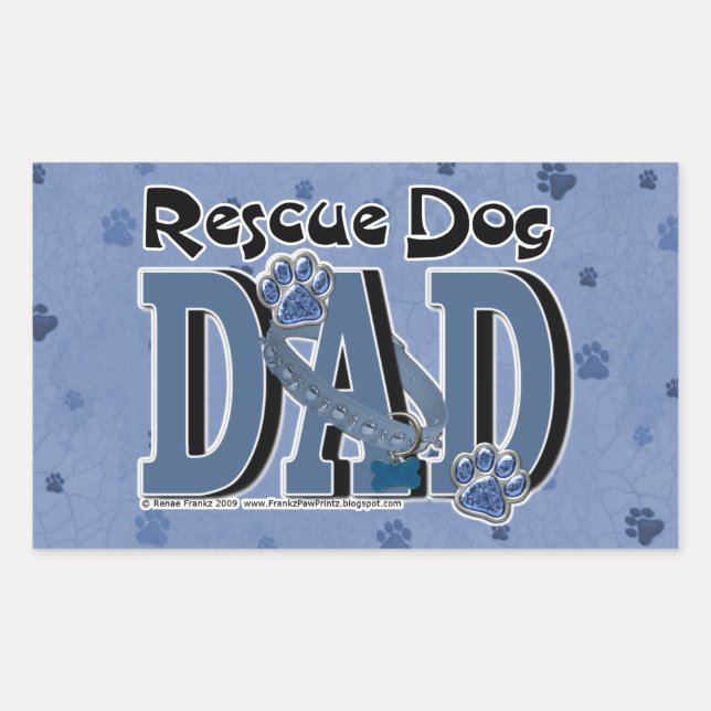 Rescue Dog DAD Sticker (Front)