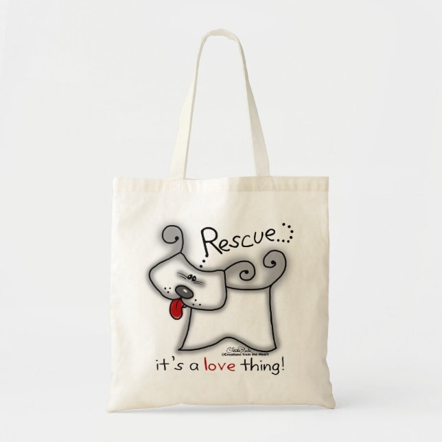Rescue Dog ... It's A Love Thing Tote Bag (Front)
