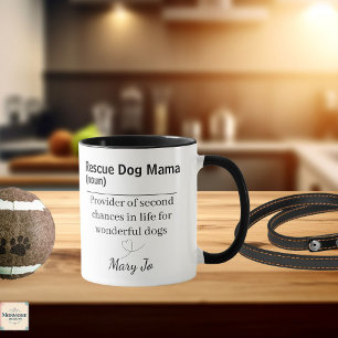 Rescue Dog Mama Definition Mug