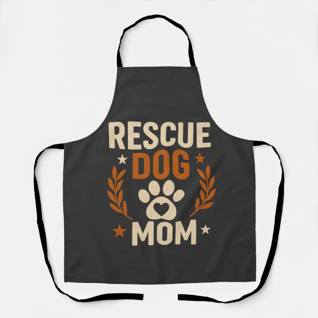Rescue Dog Mom Apron (Front)