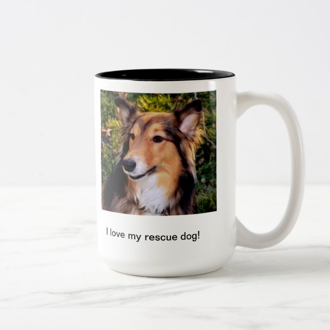 Rescue Dog Two-Tone Coffee Mug (Right)