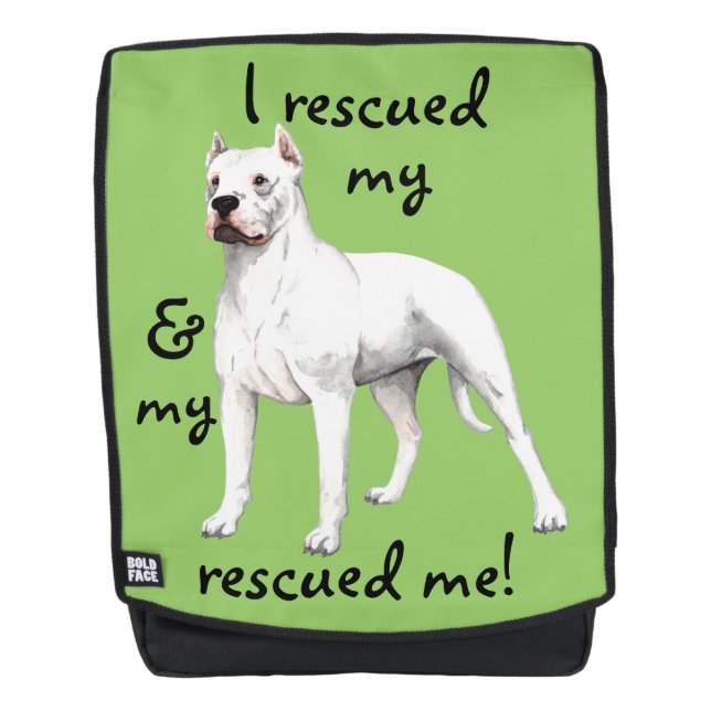 Rescue Dogo Argentino Backpack (Front)