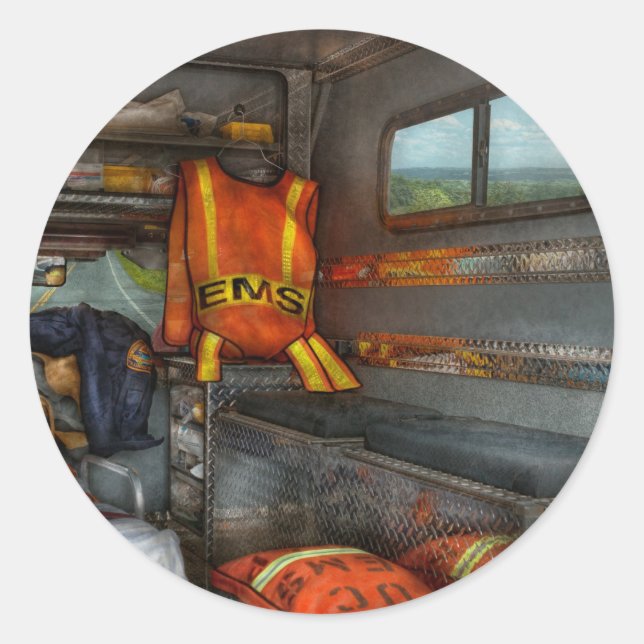 Rescue - Emergency Squad Classic Round Sticker (Front)