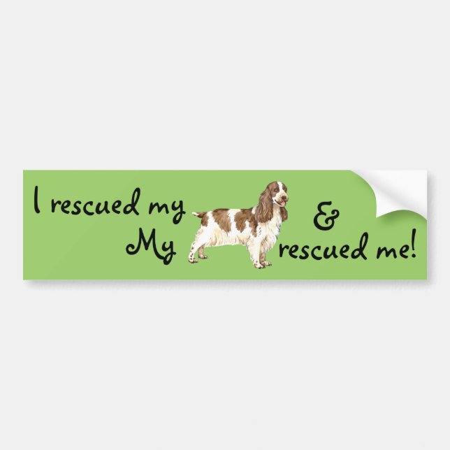 Rescue English Cocker Spaniel Bumper Sticker (Front)