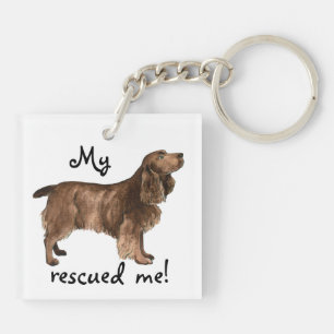 Rescue Field Spaniel Keychain