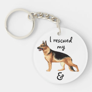 Rescue German Shepherd Keychain