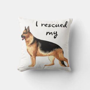 Rescue German Shepherd Throw Pillow