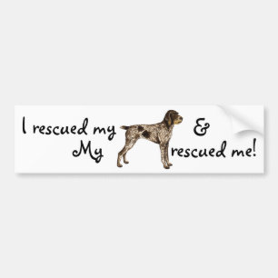 Rescue German Wirehaired Pointer Bumper Sticker
