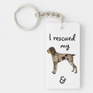 Rescue German Wirehaired Pointer Keychain