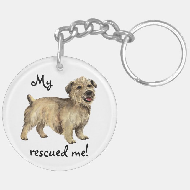 Rescue Glen of Imaal Terrier Keychain (Back Right)
