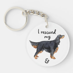 Rescue Gordon Setter Keychain
