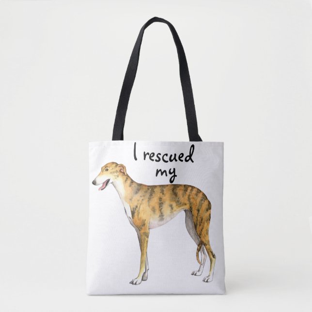 Rescue Greyhound Tote Bag (Front)
