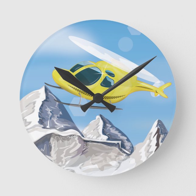 Rescue Helicopter Round Clock (Front)
