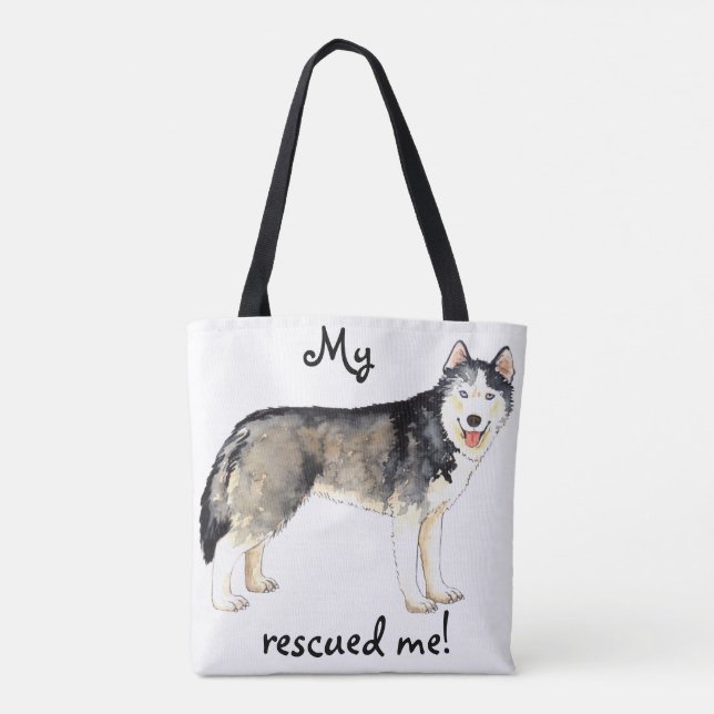 Rescue Husky Tote Bag (Back)