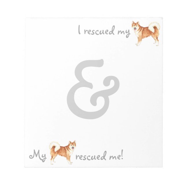 Rescue Icelandic Sheepdog Notepad (Front)