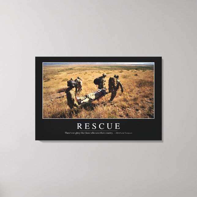 Rescue: Inspirational Quote 1 Canvas Print (Front)