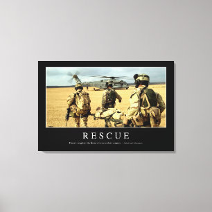 Rescue: Inspirational Quote 2 Canvas Print