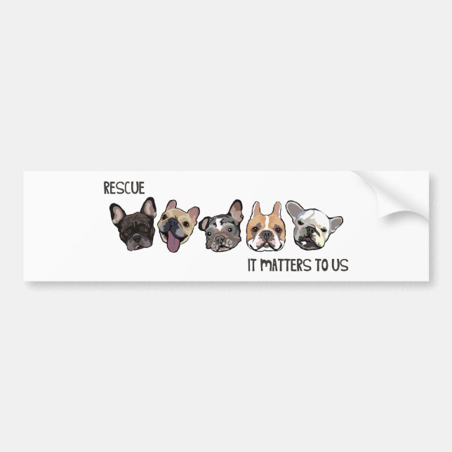Rescue - It Matters To Us Bumper Sticker (Front)