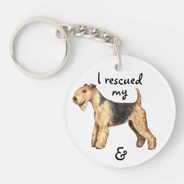 Rescue Lakeland Terrier Keychain (Front)