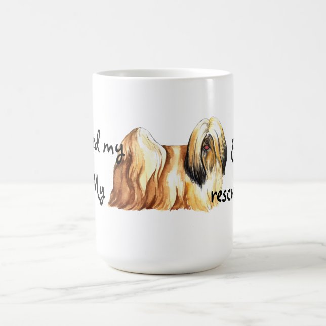 Rescue Lhasa Apso Coffee Mug (Center)