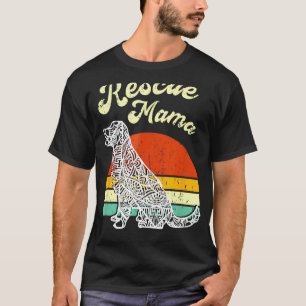 Rescue Mama Paw Print Proud Foster Dog Pet Mom T-Shirt