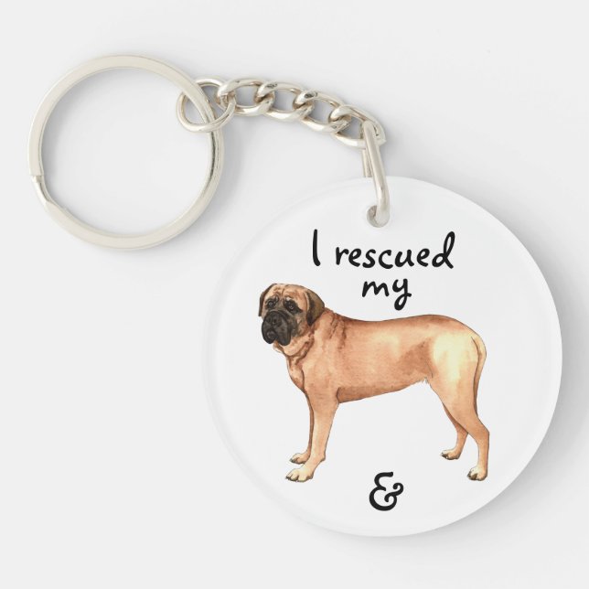 Rescue Mastiff Keychain (Front)