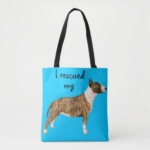 Rescue Miniature Bull Terrier Tote Bag