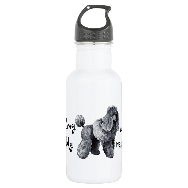 Rescue Miniature Poodle 532 Ml Water Bottle (Front)