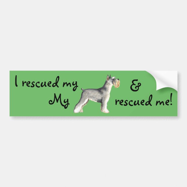 Rescue Miniature Schnauzer Bumper Sticker (Front)