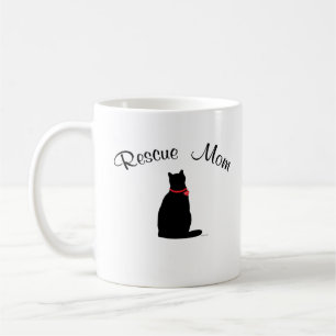 Rescue Mom, Cat Themed Woman's Coffee Mug