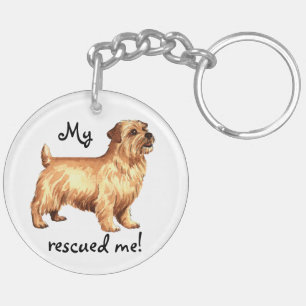 Rescue Norfolk Terrier Keychain