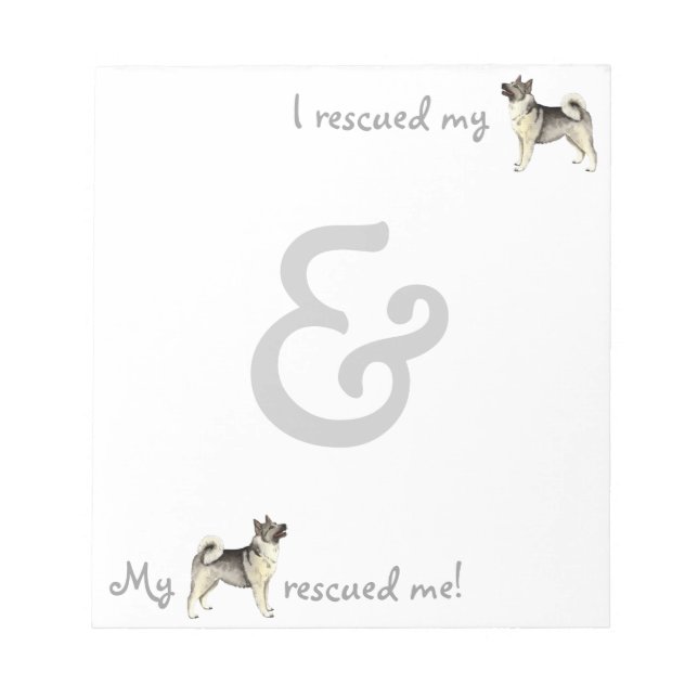 Rescue Norwegian Elkhound Notepad (Front)