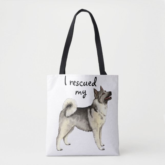 Rescue Norwegian Elkhound Tote Bag (Front)