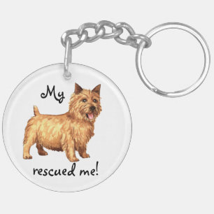 Rescue Norwich Terrier Keychain