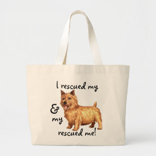 Rescue Norwich Terrier Large Tote Bag