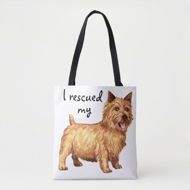 Rescue Norwich Terrier Tote Bag (Front)