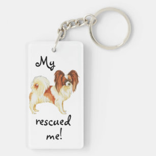 Rescue Papillon Keychain