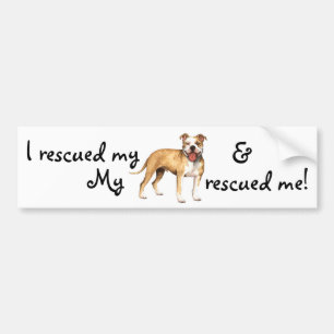 Rescue Pit Bull Terrier Bumper Sticker